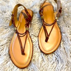 Aldo tan snake print sandal